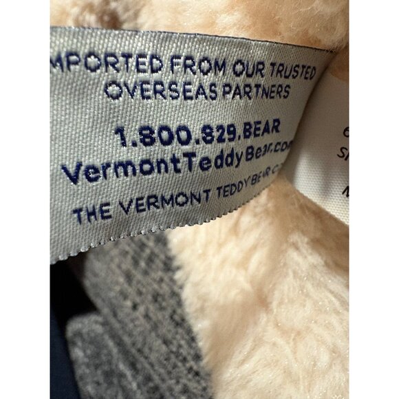 Vermont Teddy Bear Soft Plush Bunny Stuffed Animal 16" Cream & Pink Floppy Ears - Picture 4 of 6